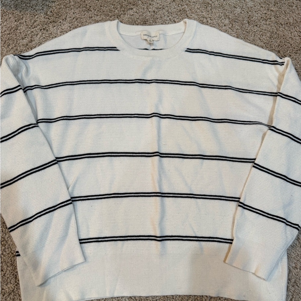 Woman’s Striped Sweater - White and Black